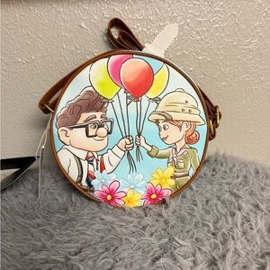 Loungefly Disney Pixar Up Carl & Ellie Balloon Canteen Crossbody